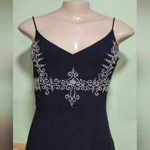 Dave & Johnny Black Dress with Silver Details